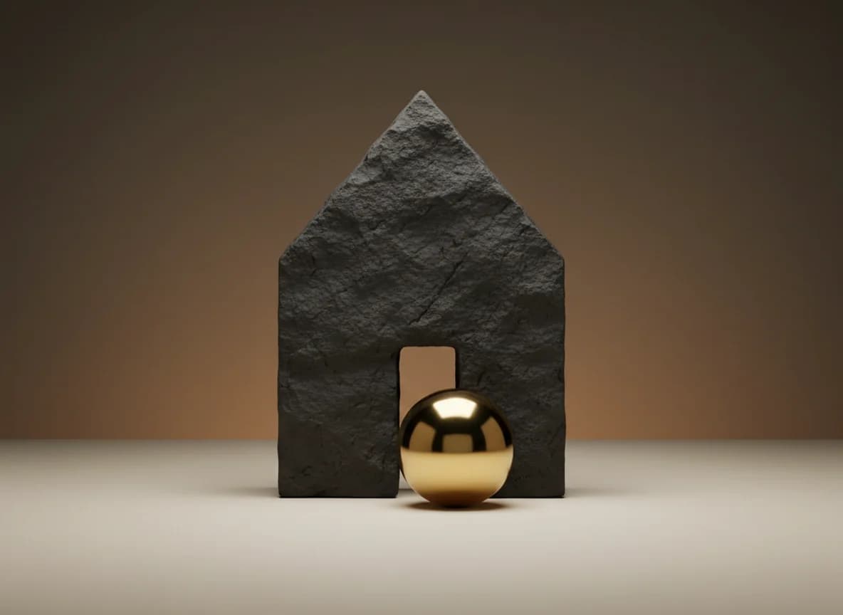 Home Services: the platform at work, as a studio still life in brass and stone