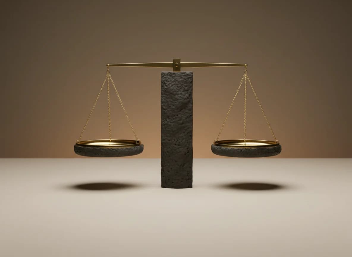 Legal / Law Firms: the problem, as a studio still life in brass and stone