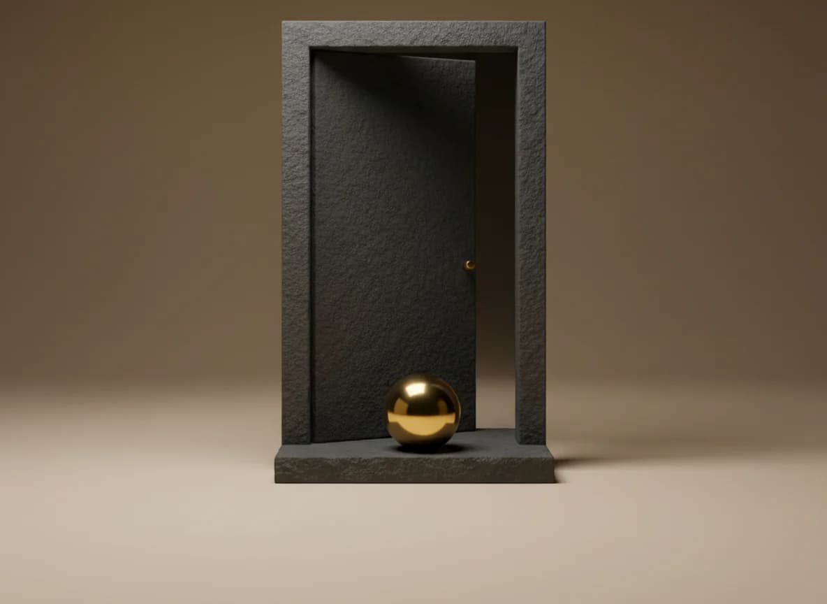 Real Estate: the platform at work, as a studio still life in brass and stone