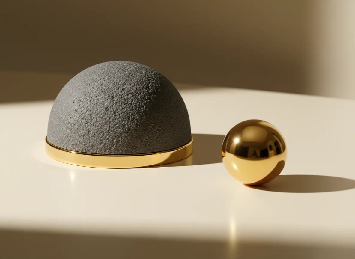 Construction: a studio still life in graphite and gold