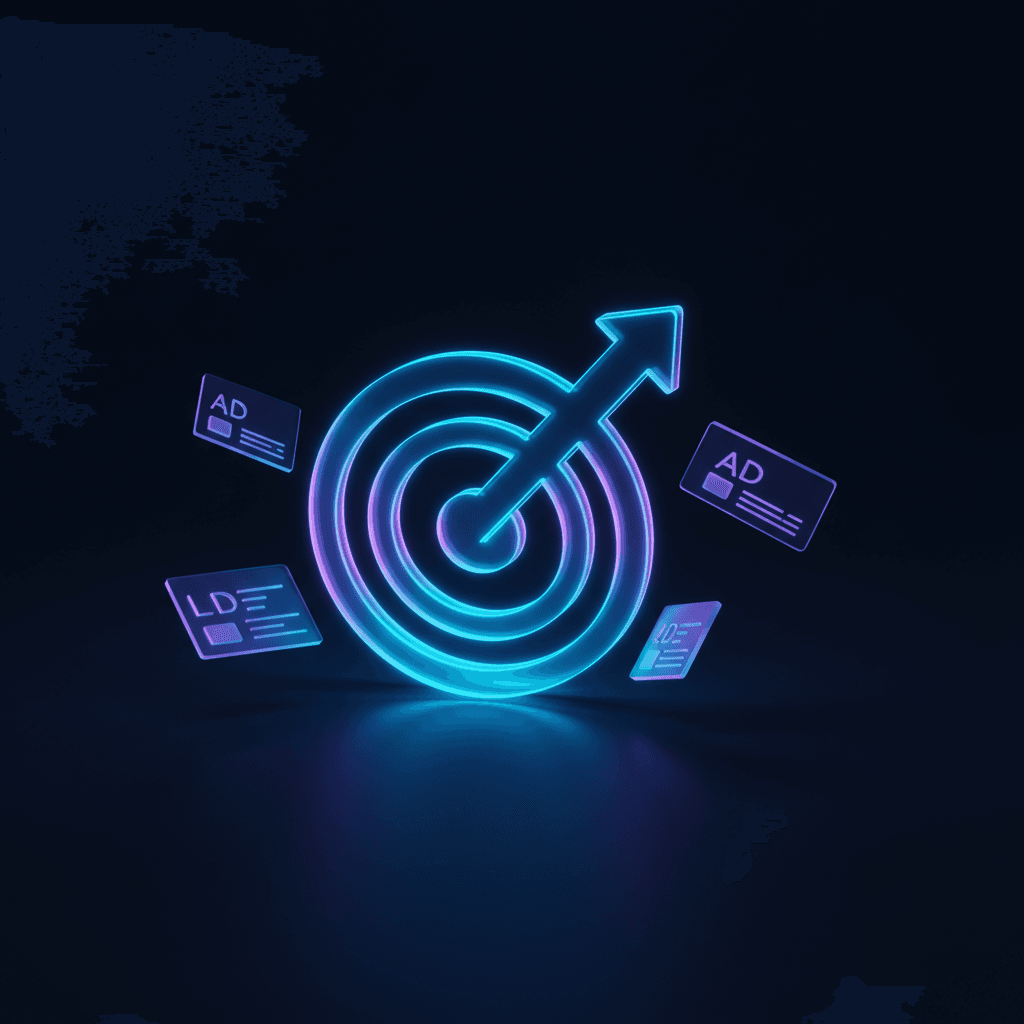 Isometric illustration of Google Ads and PPC campaign management