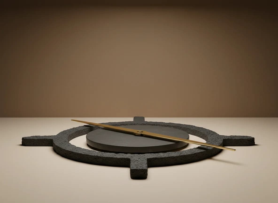 Consulting: the problem, as a studio still life in brass and stone