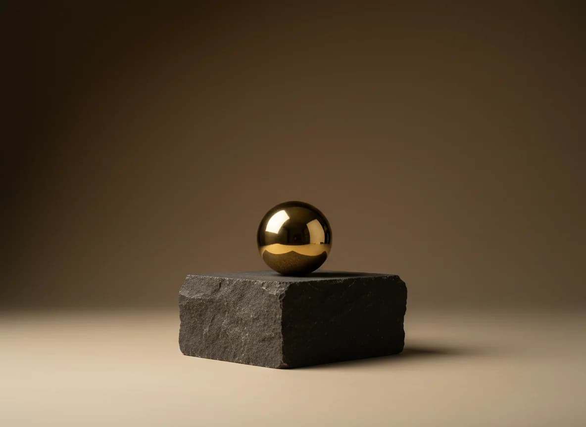 Personal Training: the platform at work, as a studio still life in brass and stone