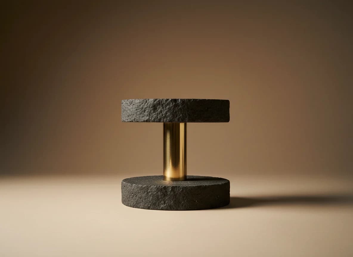 Personal Training: the problem, as a studio still life in brass and stone